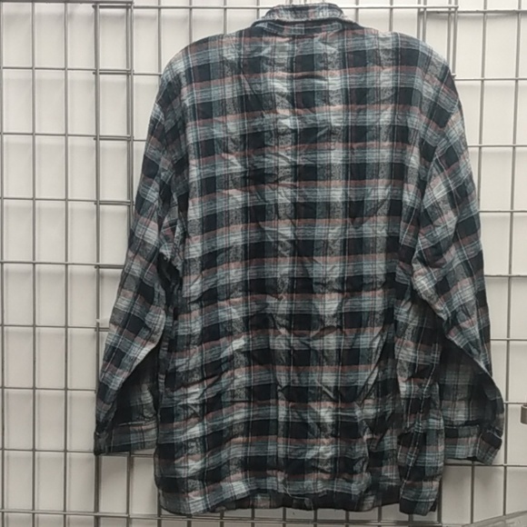 Arrow Men's Pajama Top XL Plaid Blue, Gray - Picture 2 of 5